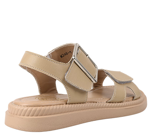 Sandale casual, dama, FORMAZIONE, K246 bej, piele naturala